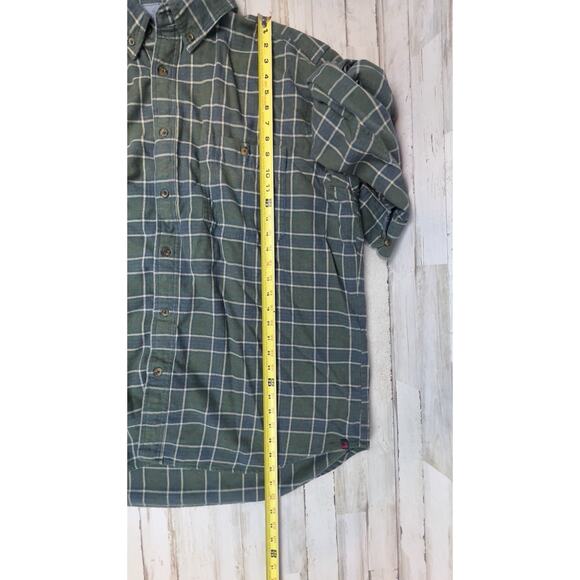 Woolrich Men’s 2XL Bay Leaf Green Plaid Flannel Shirt Button Front Long Sleeve C - Picture 8 of 8
